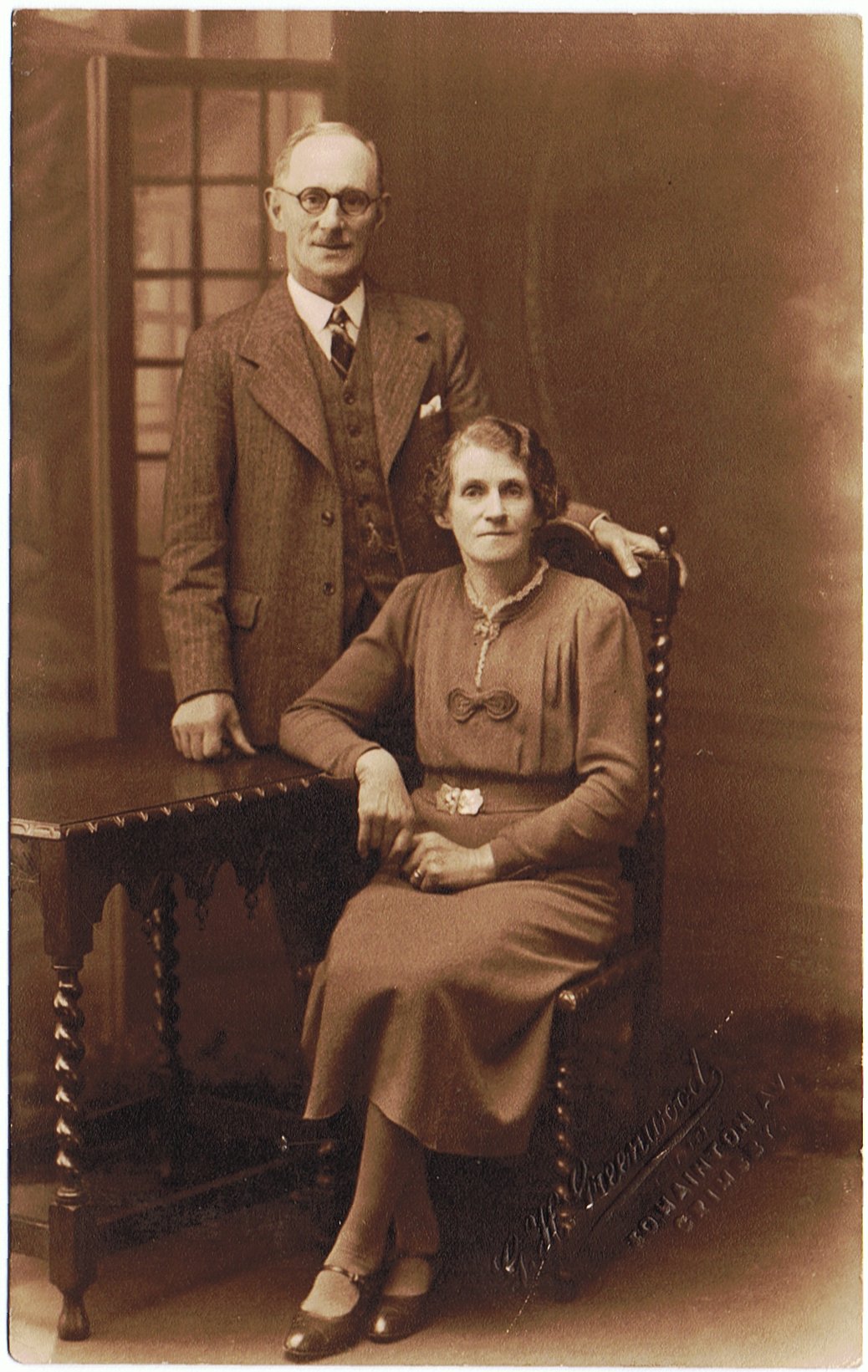 Formal photograph of Ralph’s parents