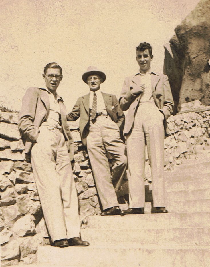 Walter Behrend with his sons Harold and Ralph