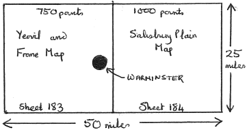 Figure 11: The Warminster region is split between two map sheets