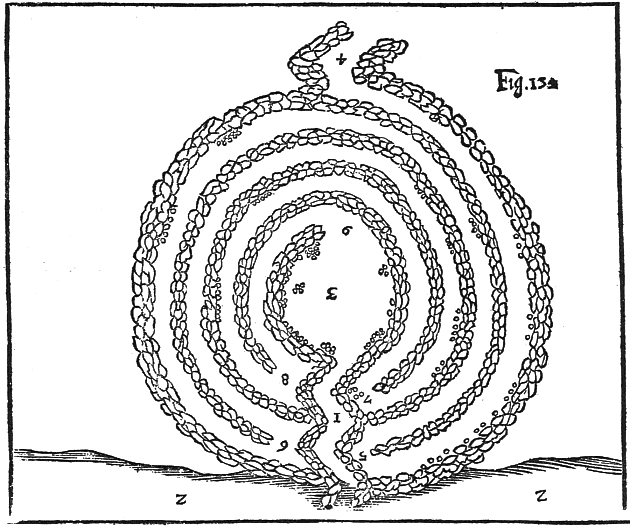 Stone labyrinth from Olof Rudbeck’s Atlantica (1679)