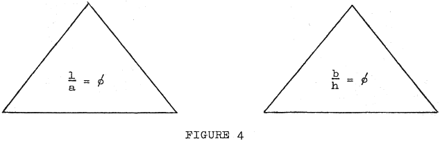 Pyramid shape from the golden ratio, in two ways