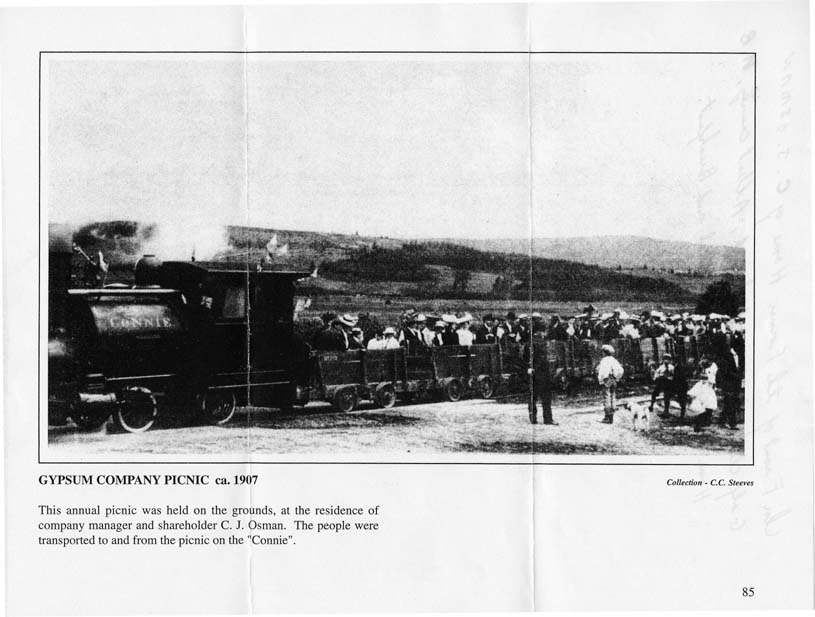 c. 1907 - Gypsum company picnic at C J Osman's