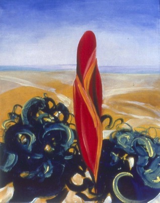 Woman in the Desert Rajastan, 2'x2'6", Oil