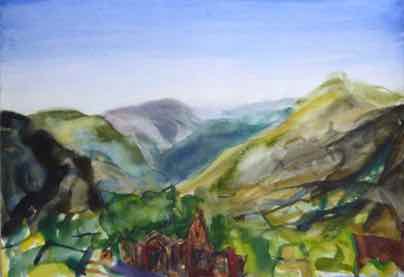 Temple in Alivari Hills,
16½"x11½", Watercolour Temple in Alivari Hills,
16½"x11½", Watercolour