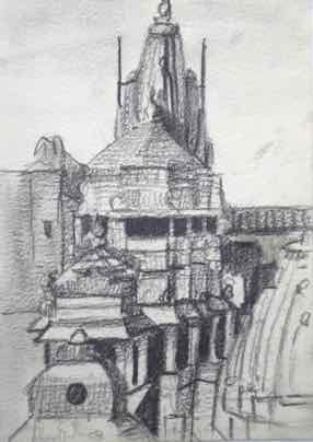 Temple Udhipur,
6"x8", Graphite Temple Udhipur,
6"x8", Graphite