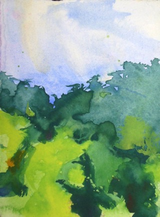 Hills Near Kandy 1, 6"x8", Watercolour