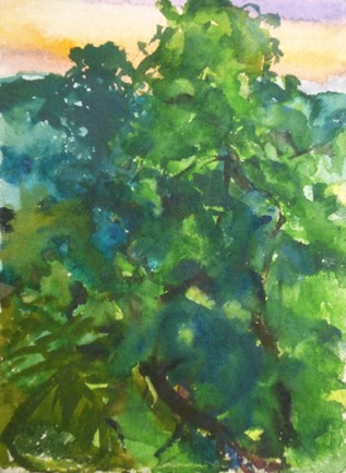 Hills Near Kandy 3, 6"x8", Watercolour