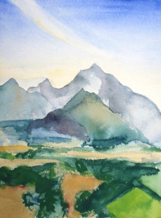 View from Top of the Rock 
Sigiriya 3, 6"x8", Watercolour
SOLD