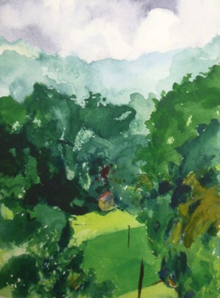 Hills Near Kandy 4, 6"x8", Watercolour