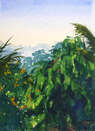 Hills Near Kandy 2,
 6"x8", Watercolour
SOLD
