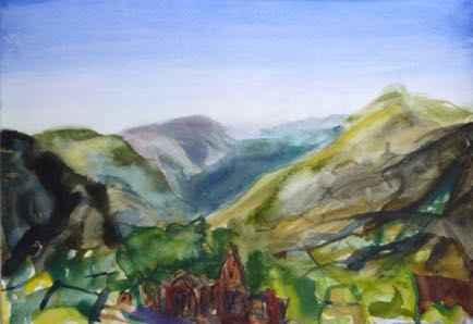 Temple in Alivari Hills,
16½"x11½", Watercolour Temple in Alivari Hills,
16½"x11½", Watercolour