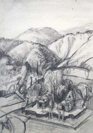 Temple,
6"x8", Graphite Temple,
6"x8", Graphite