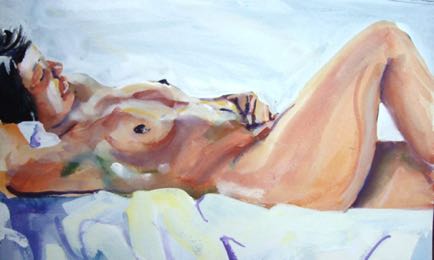 Reclining Woman, 116½”x1½”, Gouache Reclining Woman, 116½”x1½”, Gouache