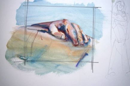 Hand, 6"x5", Gouache Hand, 6"x5", Gouache