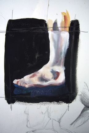 Foot, 6"x8", Gouache Foot, 6"x8", Gouache