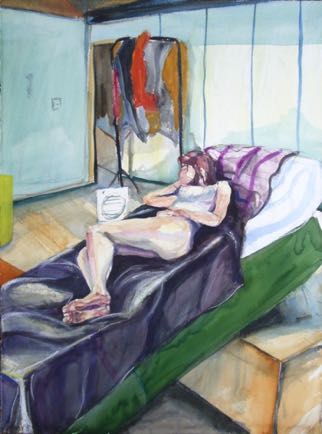 Reclining Woman,
22"x30", Gouache Reclining Woman,
22"x30", Gouache