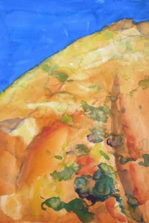 Hill Side High Atlas,
 7"x11", Watercolour
SOLD