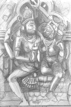 Vishnu and Shiva British Museum, 4"x5½, Graphite Vishnu and Shiva British Museum, 4"x5½, Graphite