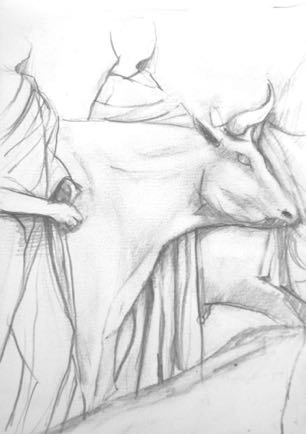 Elgin Marbles British Museum, 4"x5½, Graphite Elgin Marbles British Museum, 4"x5½, Graphite