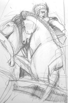 Elgin Marbles British Museum, 4"x5½, Graphite Elgin Marbles British Museum, 4"x5½, Graphite