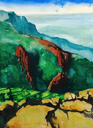 Western Ghats, 11½”x16½”, Watercolour
SOLD