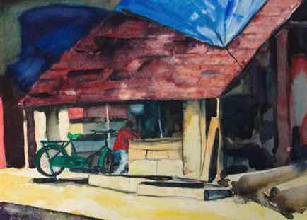Coffin Maker Kerala, 16½”x11½”, Watercolour Coffin Maker Kerala, 16½”x11½”, Watercolour
