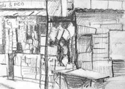 Ooty Street 2, 5½"x4", Graphite Ooty Street 2, 5½"x4", Graphite
