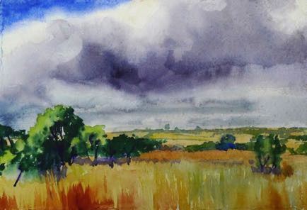 Storm Gathering over the planes
11”x8” Watercolour
SOLD