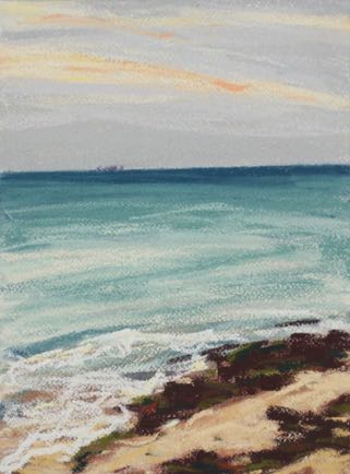 “Incoming storm,
le Côte Sauvage”,
pastel on paper, 31cm x 23cm “Incoming storm,
le Côte Sauvage”,
pastel on paper, 31cm x 23cm