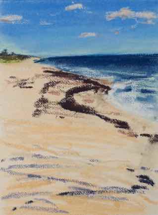 “Beech, le Côte Sauvage”,
pastel on paper, 31cm x 23cm “Beech, le Côte Sauvage”,
pastel on paper, 31cm x 23cm