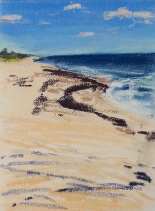 “Beech, le Côte Sauvage”,
pastel on paper, 31cm x 23cm “Beech, le Côte Sauvage”,
pastel on paper, 31cm x 23cm