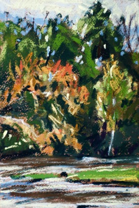 River Charente, Ruffec
14 x 19 cm, Pastel on Paper