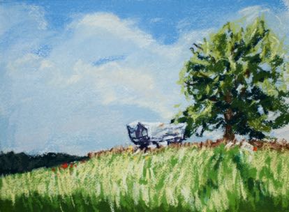 Neolithic Burial site, Mansle
23 x 31 cm, Pastel on Paper Neolithic Burial site, Mansle
23 x 31 cm, Pastel on Paper
