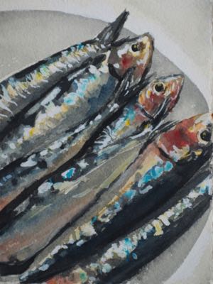 Sardeens
14 x 19 cm, Watercolour Sardeens
14 x 19 cm, Watercolour