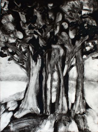Banyan Tree, 
 7"x 9 1/2", Mono-Print