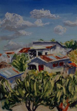 Gardens and houses, Anakao
29cm x 21cm, Chalk Pastel on Paper