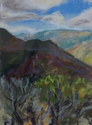 View from S. Michel-de-Mourcairol,
Languedoc
Pastel on Paper, 2023, 23cm x 31cm View from S. Michel-de-Mourcairol,
Languedoc
Pastel on Paper, 2023, 23cm x 31cm