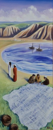 The calling of St. Andrew
Oil on Linen, 2023, 0.5 m x 1.2 m