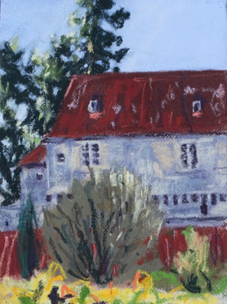 Châteaux,
Ruffec, Charente
Pastel on Paper, 2021, 23cm x 31cm Châteaux,
Ruffec, Charente
Pastel on Paper, 2021, 23cm x 31cm