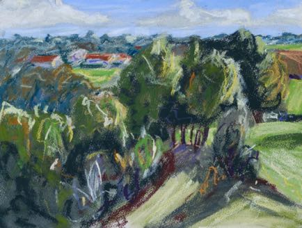 Early Autumn near Nantile, 
31cm x 41cm, Pastel on Paper