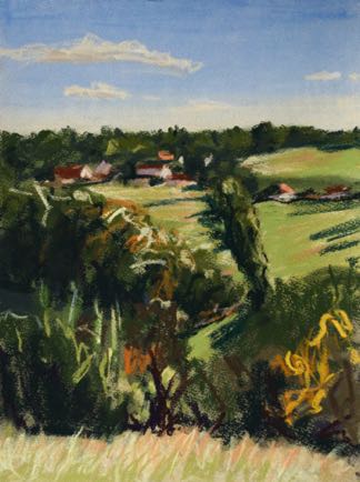 Early Autumn near Nantile,
 41cm x 31cm, Pastel on Paper