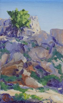 Tree on the edge of the plateau,
Oil on Linen,
20cm x 12.5cm Tree on the edge of the plateau,
Oil on Linen,
20cm x 12.5cm