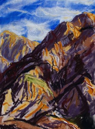 Aqaba Mountains, pastel on paper, 37cm x 28cm
SOLD