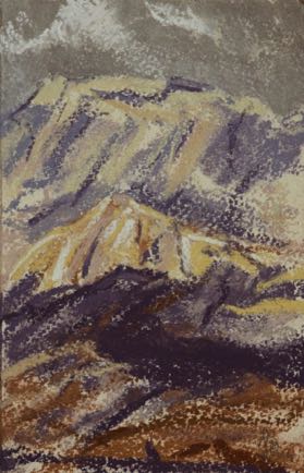 Storm over Sinai,
pastel on paper, 
18cm x 14cm