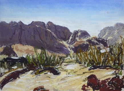 Beduin Camp in the white desert,
pastel on paper, 28cm x 37cm Beduin Camp in the white desert,
pastel on paper, 28cm x 37cm