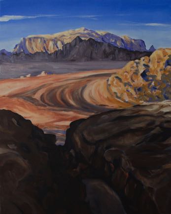 Rum mountain from the east, 
Oil on Linen,
76m x 61cm
