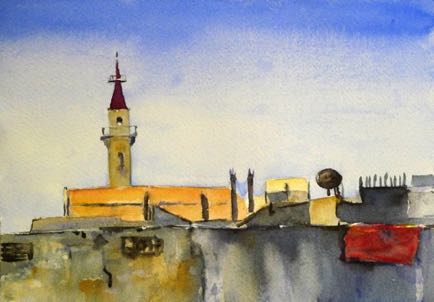 Madaba sky line, Watercolour on paper, 15cm x 21cm
SOLD Madaba sky line, Watercolour on paper, 15cm x 21cm
SOLD
