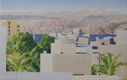 From the garden looking over Sinai, Oil on Linen,
30cm x 46cm From the garden looking over Sinai, Oil on Linen,
30cm x 46cm