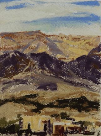 Elat and the Negev,
pastel on paper,
18cm x 14cm Elat and the Negev,
pastel on paper,
18cm x 14cm