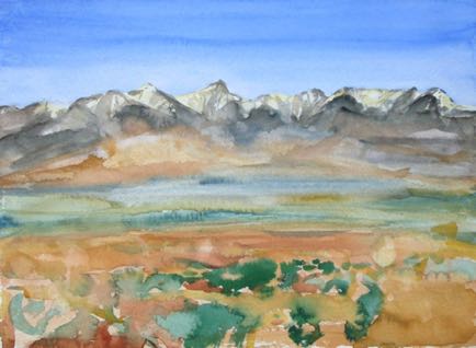 Atlas Mountains, 15"x11", Watercolour

